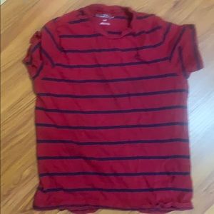 This is a blue and red shirt